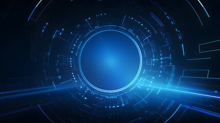 Obraz premium blue Abstract technology background circles digital hi-tech technology design background. concept innovation. vector illustration