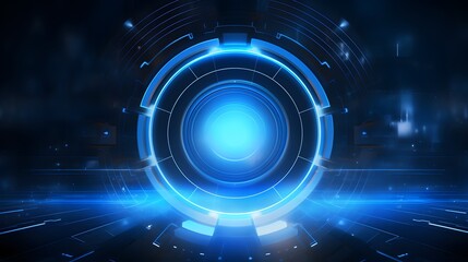 Obraz premium blue Abstract technology background circles digital hi-tech technology design background. concept innovation. vector illustration