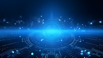 
blue Abstract technology background circles digital hi-tech technology design background. concept innovation. vector illustration