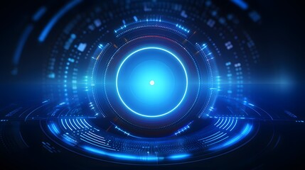 Fototapeta premium blue Abstract technology background circles digital hi-tech technology design background. concept innovation. vector illustration