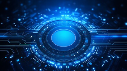 Fototapeta premium blue Abstract technology background circles digital hi-tech technology design background. concept innovation. vector illustration