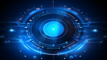 Obraz premium blue Abstract technology background circles digital hi-tech technology design background. concept innovation. vector illustration