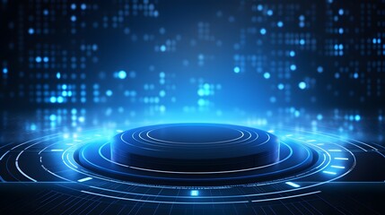 
blue Abstract technology background circles digital hi-tech technology design background. concept innovation. vector illustration