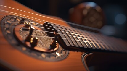 Fototapeta premium Closeup of a Guitar's Soundhole
