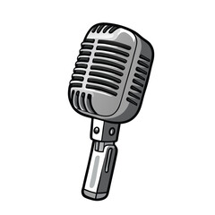 Vector Cartoon Variety Microphone Music Performance Icon illustration