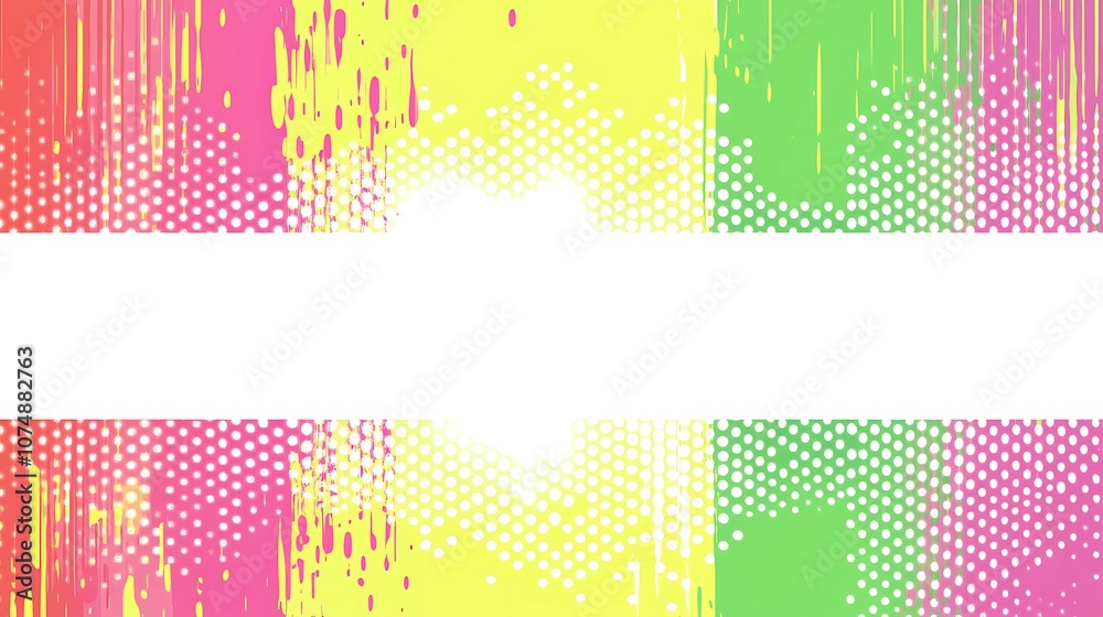 Poster Abstract colorful background with a white space in the middle.
