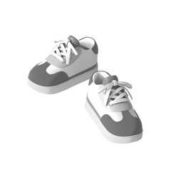 cartoon style sneakers shoes,3d rendering