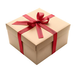 Obraz premium A gift box with a red ribbon and bow. Perfect for a special occasion.