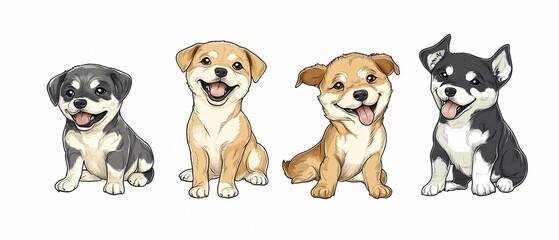 Dog Illustration Bundle for Pet Products and Accessories