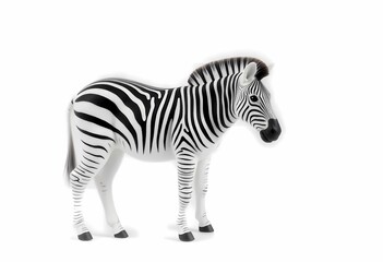 Obraz premium a zebra is shown in a white background.