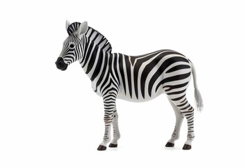 Fototapeta premium a zebra is shown in a white background.