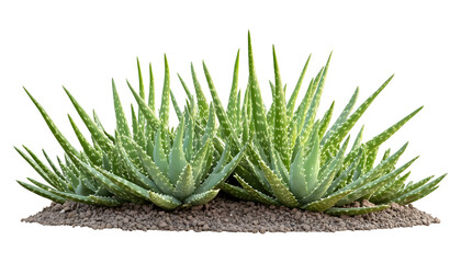 Aloe bush isolated on a transparent background