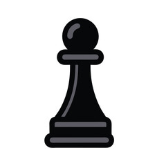 Vector Flat Chess Pawn Icon illustration