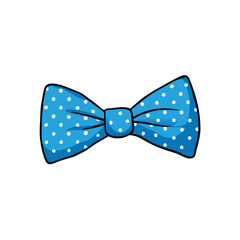 Vector illustration Blue bow tie illustration