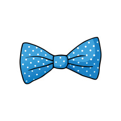 Vector illustration Blue bow tie illustration