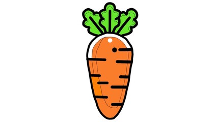 Cute Cartoon Carrot Illustration