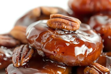 Close-up of Caramel Pecan Dessert