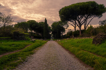 ancient roman road of appian way