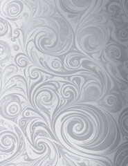 seamless pattern - abstract silver pattern with gray swirl background - Generative AI