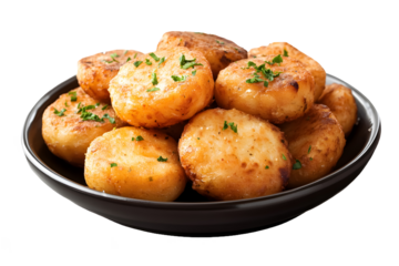 Aloo tikki on a transparent background. isolated background.