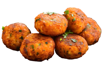 Aloo tikki on a transparent background. isolated background.