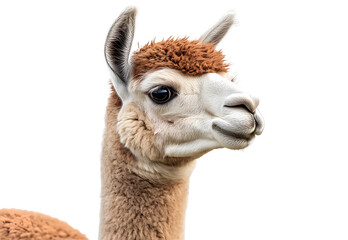 Obraz premium Alpaca shot on a transparent background. isolated background.