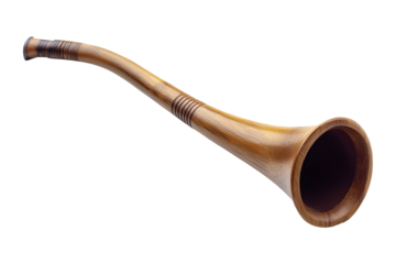Alphorn toy isolated on a transparent background