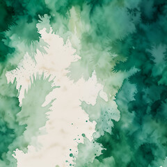 Green watercolor texture, creating a calming and natural background, great for art and design projects. Generative AI