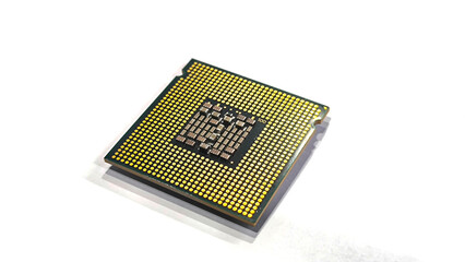 CPU on white background. For computer.