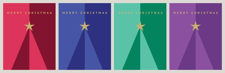 Modern Christmas Card with Geometric Tree Design – A Stylish Template for Merry Christmas Greetings © rahul