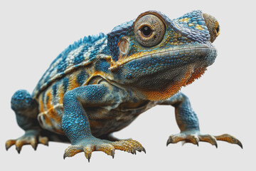 Obraz premium Colorful of an Exotic Animal with Unique Features Isolated on a White Background for Creative Projects, Design, and Educational Use