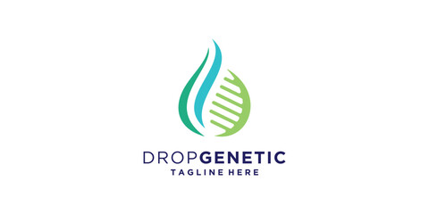 logo design combination of drops and generic, science, lab, experiment, nature, logo design vector, symbol, icon, idea, creative.