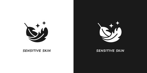 Eco cosmetics icon. Sensitive skin stamp, badge or sticker. Organic skin care component. Vector © travis
