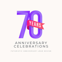 70 years anniversary celebrations logo concept	
