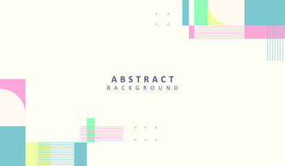 Elegant and simple abstract geometric background vector design with cute color