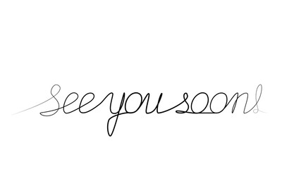 continuous drawing of the word goodbye in one line. vector