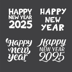 Type font Happy New Year design for decoration