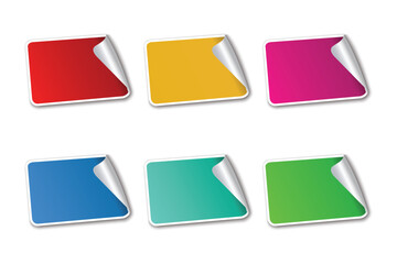 Sitcker promotion label banner set on white background