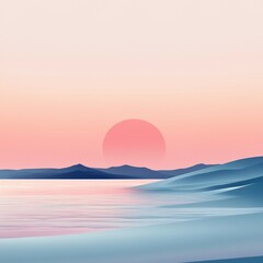 Minimalistic design with soft gradient colors for a calm desktop view.