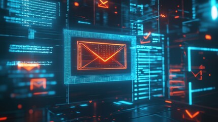 Mockup of an email inbox with a highlighted digital invitation message