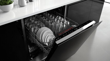 Modern dishwasher with sleek design