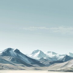 Nature-inspired theme featuring mountains and a clear sky.