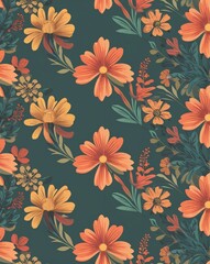 Abstract floral pattern design in illustration background