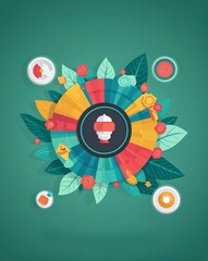 Fototapeta premium Animation and motion graphics in illustration background