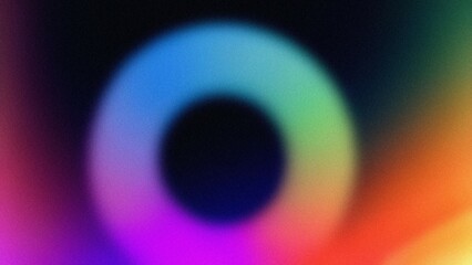 Colorful abstract circle. Vibrant rainbow hues swirl, creating a hypnotic effect.  Represents energy and limitless potential.