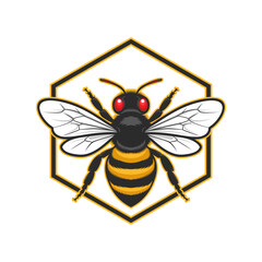 Honey bee logo modern concept design illustration