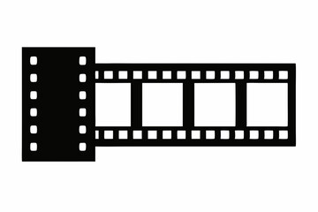 Filmstrip, Film strip vector icon, film strip frame silhouette vector illustration