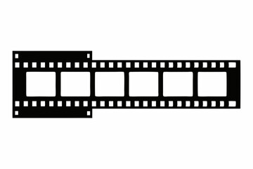 Filmstrip, Film strip vector icon, film strip frame silhouette vector illustration