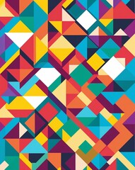Colorful geometric shapes art and design in illustration background
