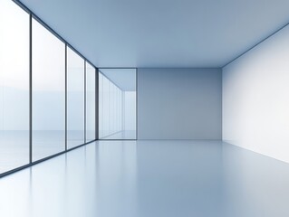 Obraz premium Minimalistic Architectural Design of Modern House Interior